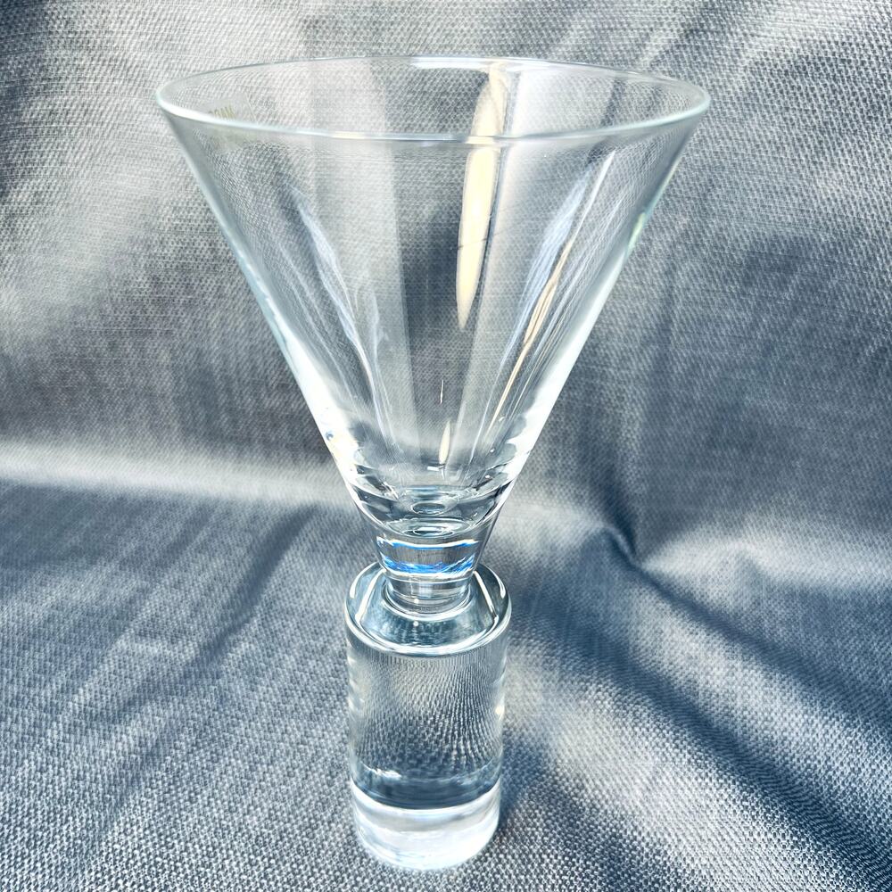 90s Sasaki Japan Colonnade Crystal Goblet VTG Blown Glass Poland Replacement